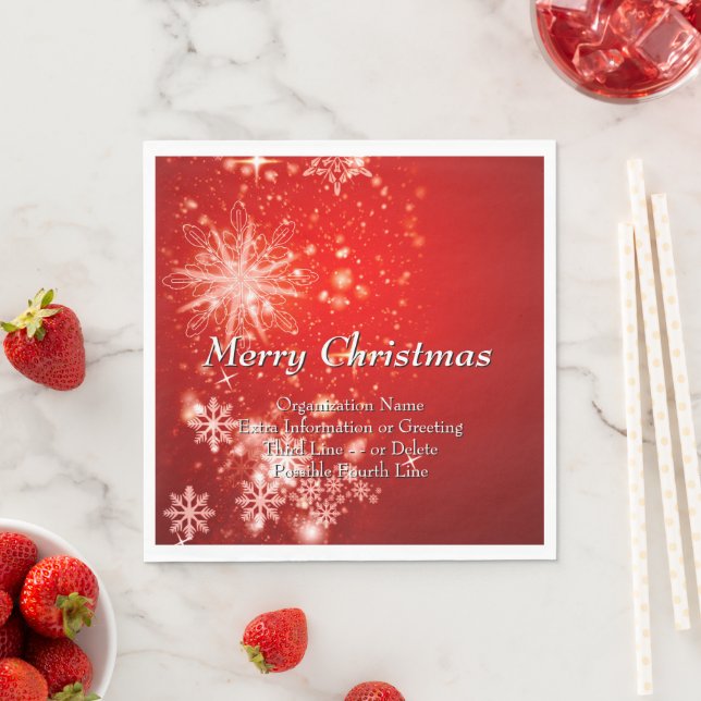 Ändra ALLA texter, julleuncheon Pappersservett (Insitu)