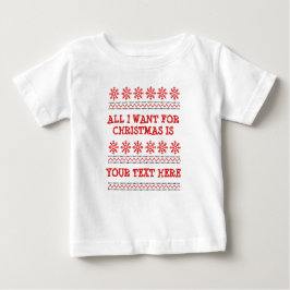 Ändra ALLA texter lägg till Namn Funny Jul Red T Shirt