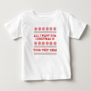 Ändra ALLA texter lägg till Namn Funny Jul Red T Shirt