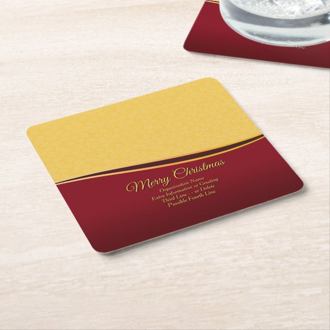 Ändra ALLA Textorganisationens jul Party Underlägg Papper Kvadrat (Vinklad)