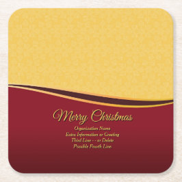 Ändra ALLA Textorganisationens jul Party Underlägg Papper Kvadrat