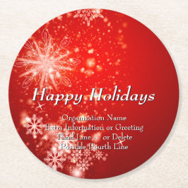 Ändra ALLA Textorganisationens jul Party Underlägg Papper Rund