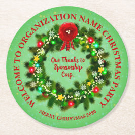 Ändra ALLA Textorganisationens jul Party Underlägg Papper Rund