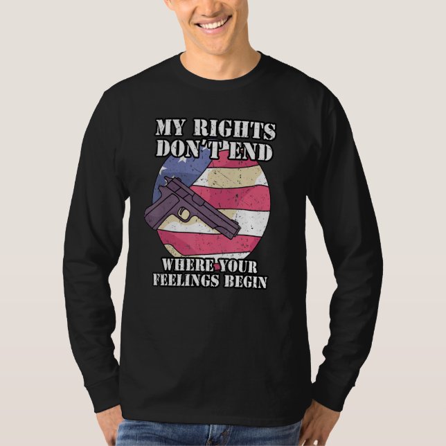 Andra ändring Pro Gun Gun Höger 4 T Shirt (Framsida)