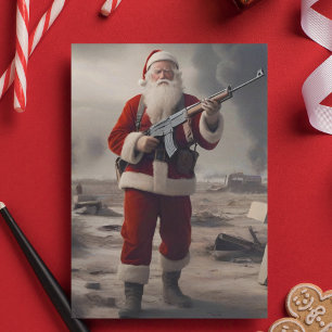 Andra ändringen Anti Woke Santa Funy jul Helgkort