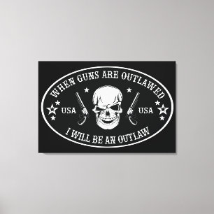 Andra ändringen av Dekorativ kudde Canvastryck