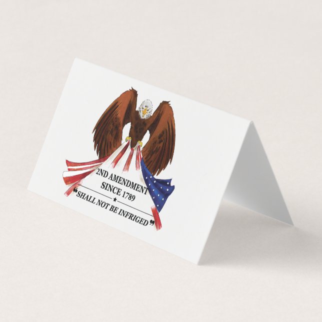 Andra ändringen av Dekorativ kudde Visitkort (Framsida)