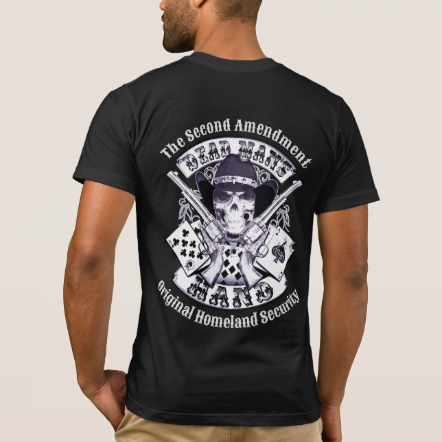Andra ändringen Dead Man's Hand Cowboy T-Shirt (Baksida)