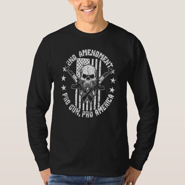 Andra ändringen Pro Gun Pro America Usa Pro Guns & T Shirt (Framsida)