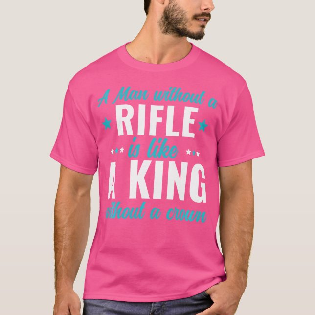 Andra ändringen Rifle som jagar en man utan rifle T Shirt (Framsida)