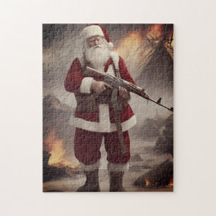Andra ändringen Santa Funny jul Pussel