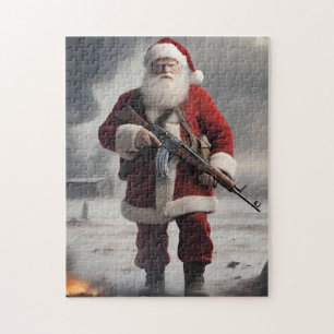 Andra ändringen Santa Funny jul Pussel