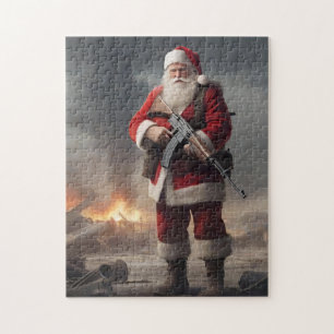 Andra ändringen Santa Funny jul Pussel