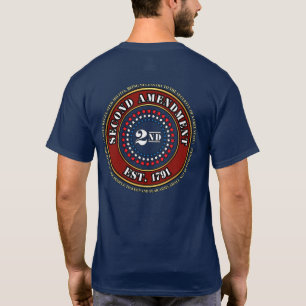 Andra ändringen Shield Front och Back T Shirt
