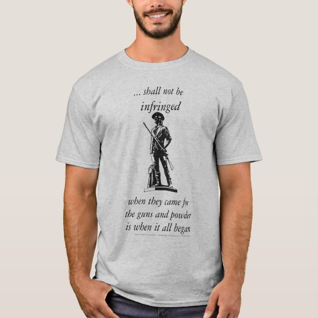 Andra ändringen - ska inte överträdas tee shirt (Framsida)