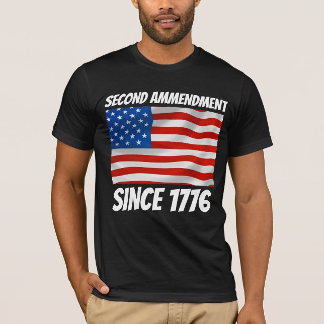 ANDRA ÄNDRINGSFÖRSLAGET 1776 PATRIOT T-SHIRTS (Framsida)