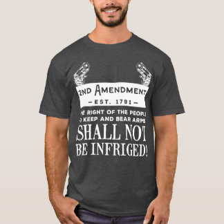 Andra ändringsförslaget, vitt t shirt