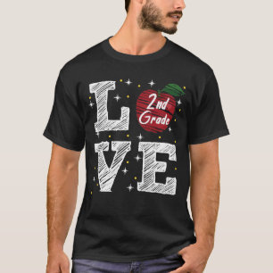 Andra äpplet klass kärlek t shirt