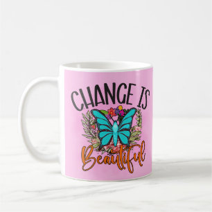 Ändra är en vacker fjärilsinspirationsoffert kaffemugg