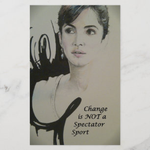 Ändra är inte en Spectator Sport Art Print Brevpapper
