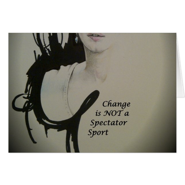 Ändra är inte en Spectator Sport Art Print Hälsningskort (Framsidan Horizontal)