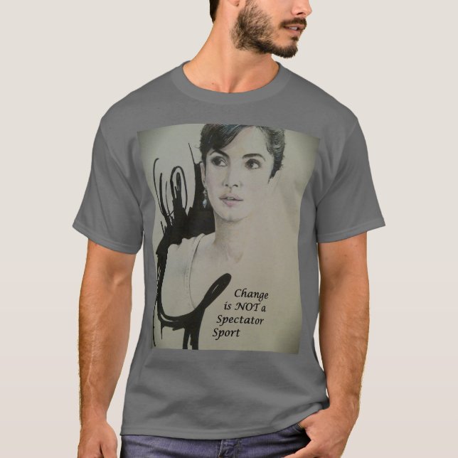 Ändra är inte en Spectator Sport Art Print T Shirt (Framsida)