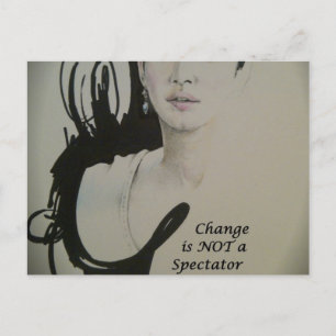 Ändra är inte en Spectator Sport Art Print Vykort