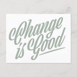 Ändra är vykort för meddelande om Bra Flytta