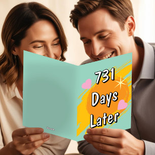 Andra årsdagen för bröllop, två år senare kort