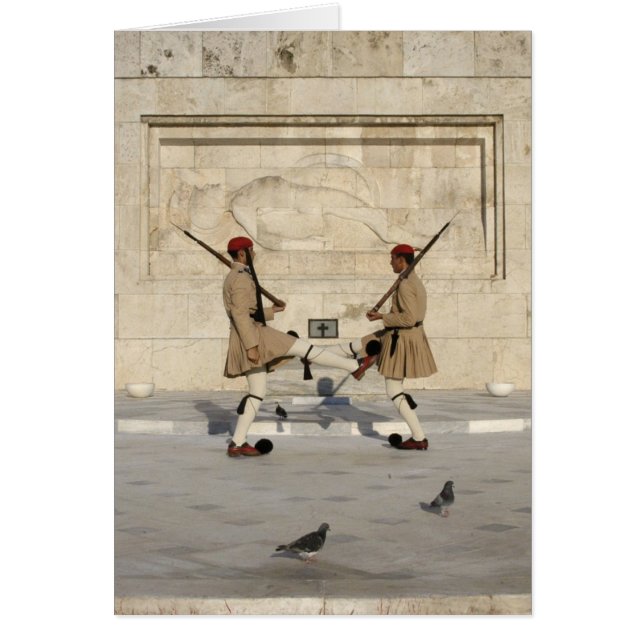 Ändra av vakterna hälsningskort (Framsidan)