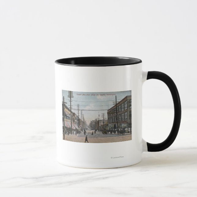Andra Ave-vyn från Pike Street Mugg (Höger)