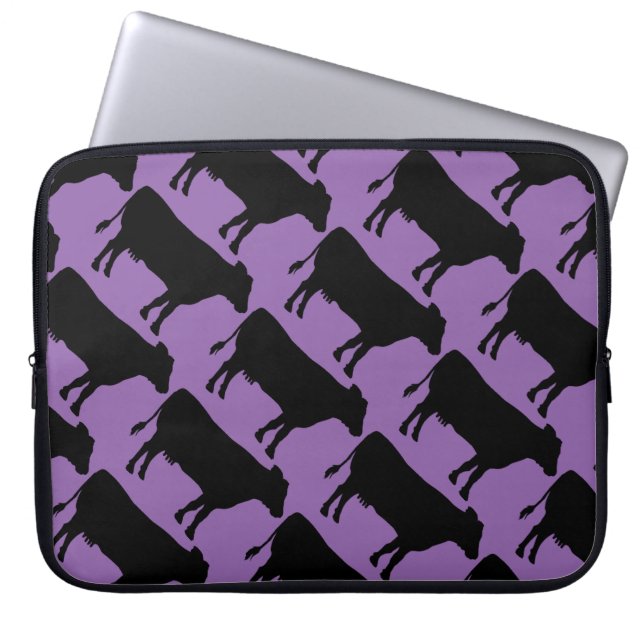 Ändra bakgrundsfärg för svart Färg Laptop Sleeve (Framsidan)