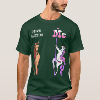 Andra baristas jag Tee Unicorn Barista Funny Gift 