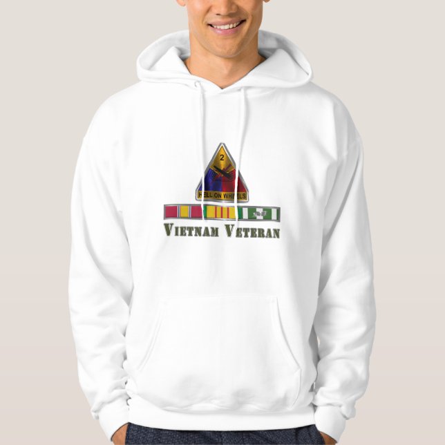 Andra beväpnade divisionen Vietnam Veteran Hoodie (Framsida)