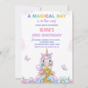 Andra Blommigtens inbjudan till Unicorn Birthday