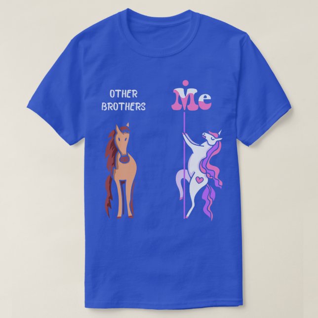 Andra bröder Jag Tee Unicorn Brother Funny Gift I (Design framsida)