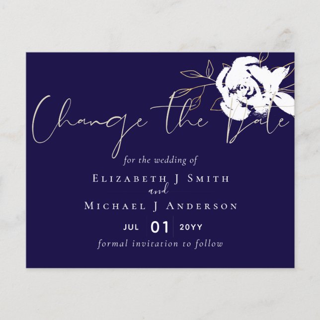 Ändra budgeten för dataflotta Blue White Guld Flygblad (Framsidan)