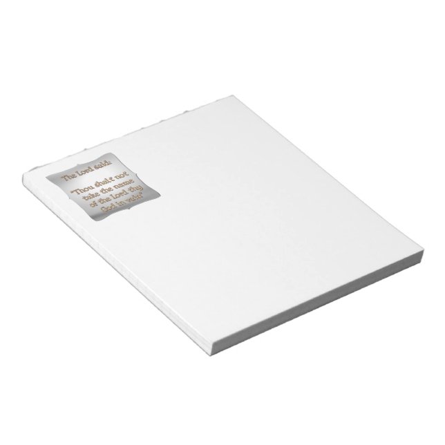 Andra budskapet anteckningsblock (Vinklad)