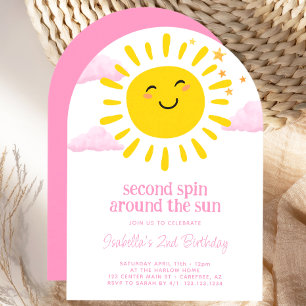 Andra centrifugeringen runt Sol Rosa 2:a födelseda Inbjudningar