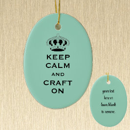 Ändra CRAFT, Lugn för Behålla, Ljust Teal Keepsak Julgransprydnad Keramik