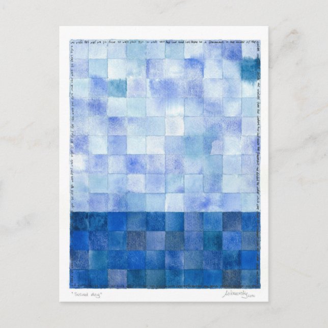 Andra dagen (7 dagar efter skapelsen) vykort (Framsida)