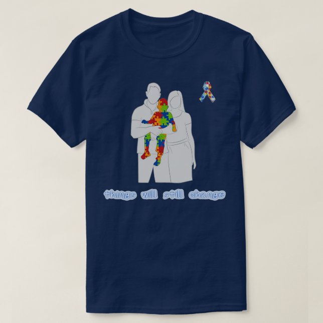 Andra dagen för uppmärksamheten på autism i april  t shirt (Design framsida)