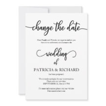 Ändra Datum Bröllop Uppgivet Tillkännagivande