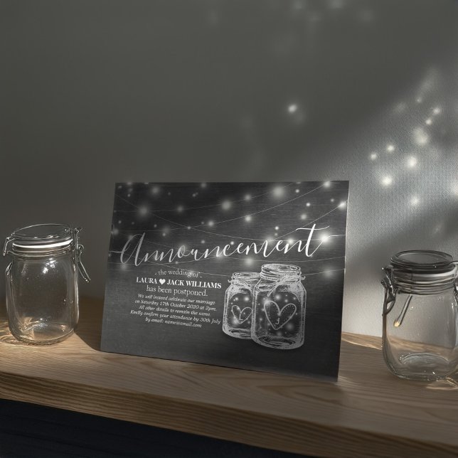 Ändra datum Bröllop-uppskjutningsdatum för Mason B Meddelande Vykort (Skapare uppladdad)