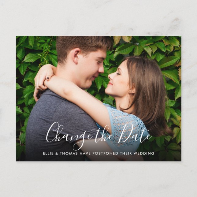 Ändra datum då fotot Bröllop skjutits upp Vykort (Framsida)