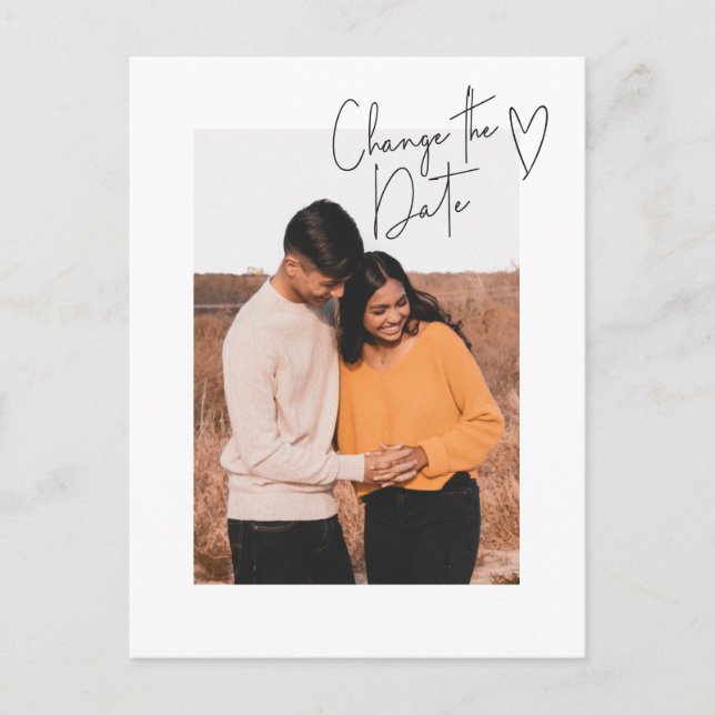 Ändra datum för enkel fotouppskjutning av skript vykort (Framsida)