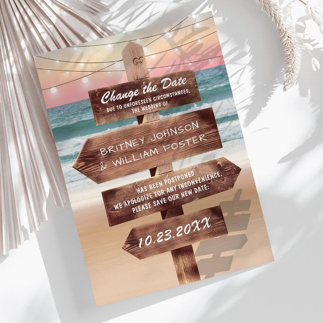 Ändra datum för strandbröllopdestinationen spara datumet (Skapare uppladdad)