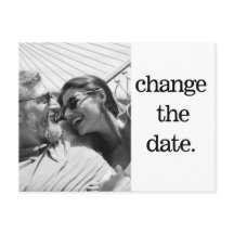 Ändra datum för svartvit foto enkelt Bröllop