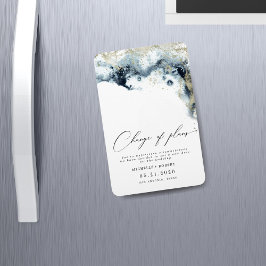 Ändra datum för vattenfärgen Vågar Guld Bröllop Magnet