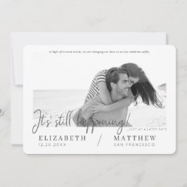 Ändra datum Modern Chic Anpassad foto Bröllop Spara Datumet